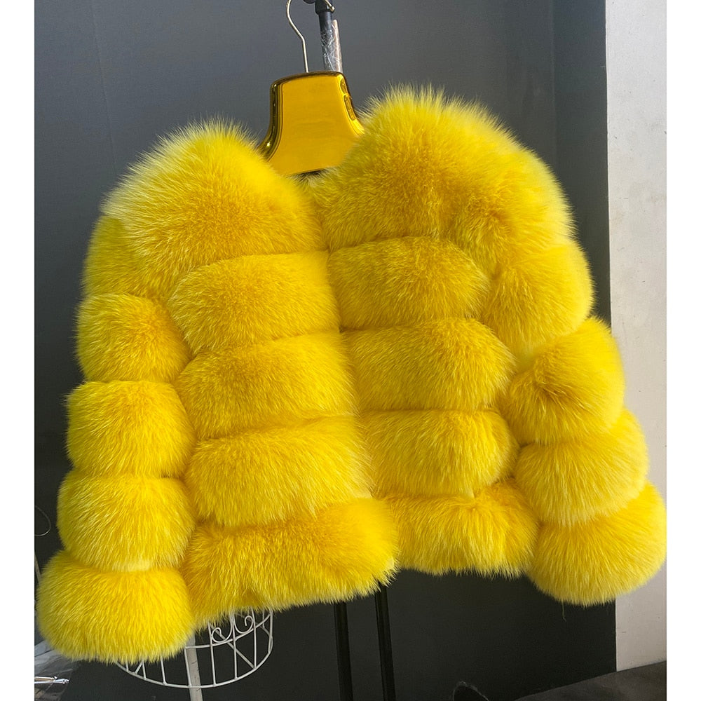 Fashion winter jackets women Warm Coats Natural Faux Fur Coat