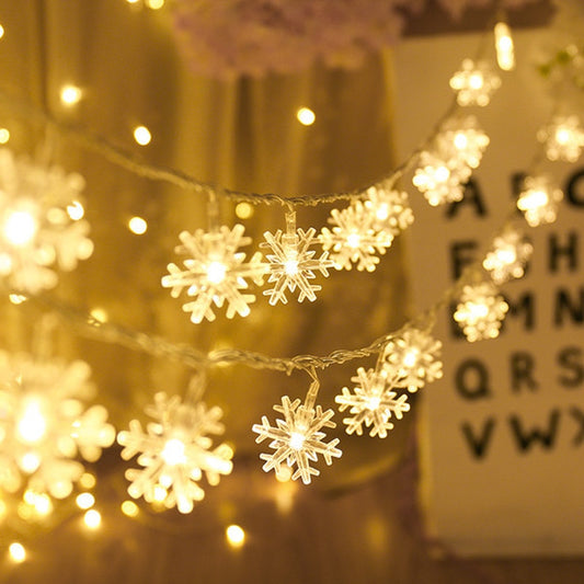 Snowflake LED Light Christmas Decorations For Home Hanging Garland