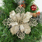 5pcs 9-16cm Glitter Christmas Flower For Xmas Tree Decorations
