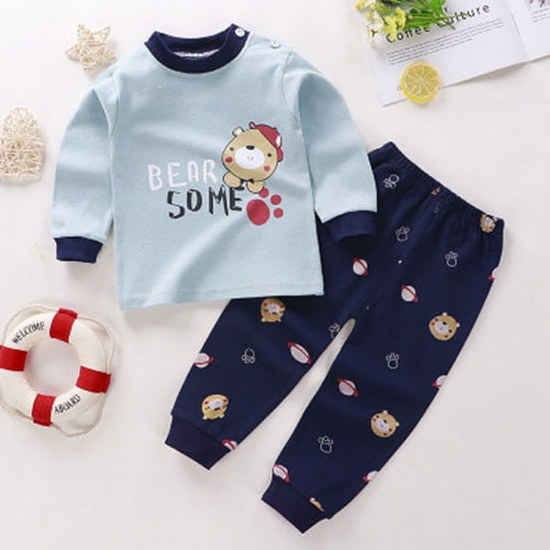 0-2year Baby Girls Boys Clothes Set Winter Christmas Mickey Mouse Set