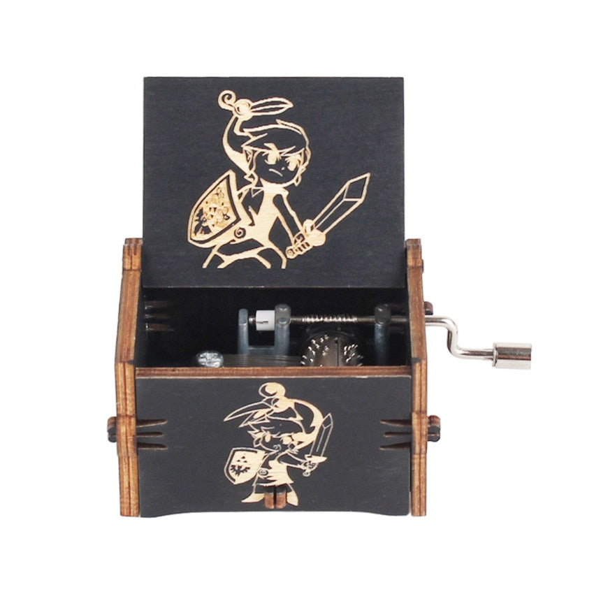 New Wooden Hand Crank Music Box Merry Christmas Music Theme