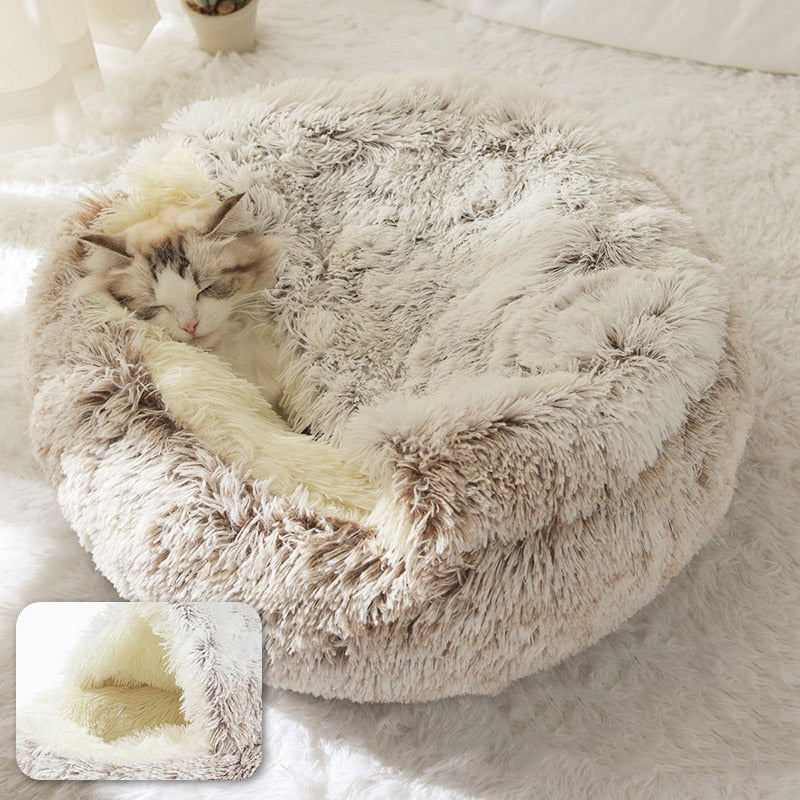 New Style Pet Dog Cat Bed Round Plush Warm Bed House