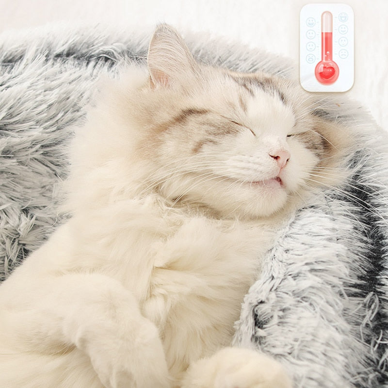 New Style Pet Dog Cat Bed Round Plush Warm Bed House