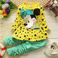 Fall Girls Clothing Outfits Cartoon Minnie Long Sleeve Set