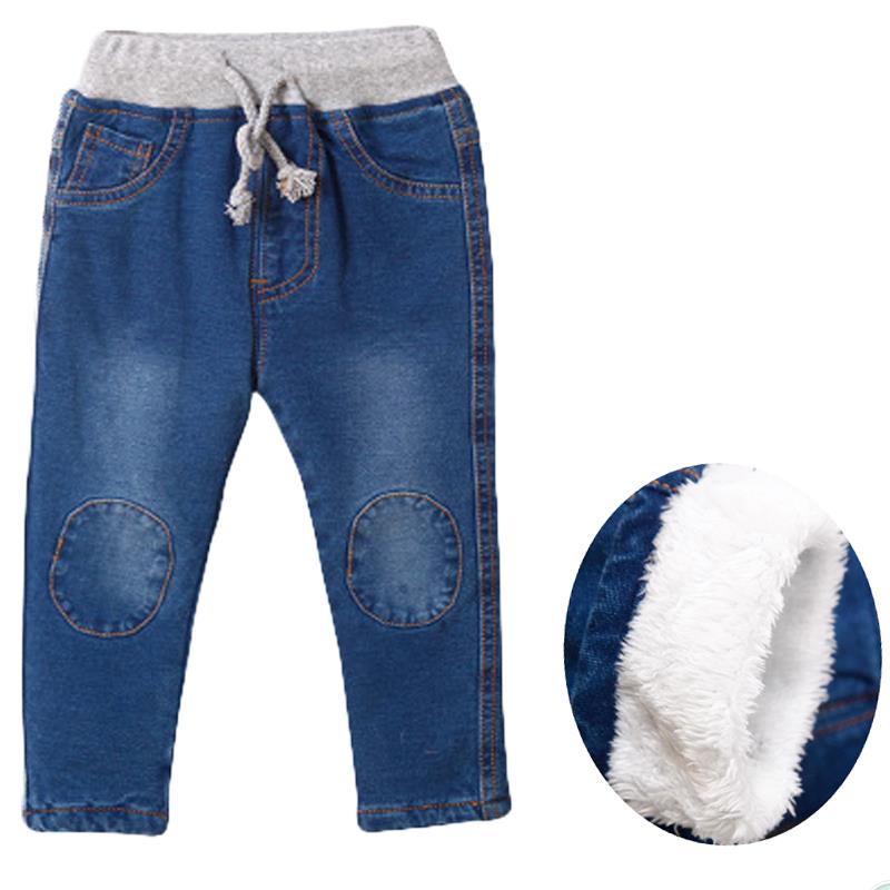 New Baby Boys Clothing Warm Cashmere Jeans Pants