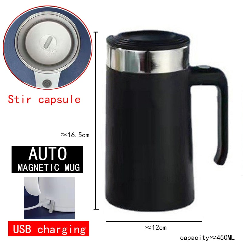 New Automatic Self Stirring Magnetic Mug Creative Stainless Steel Mixer