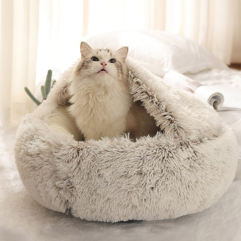 New Style Pet Dog Cat Bed Round Plush Warm Bed House