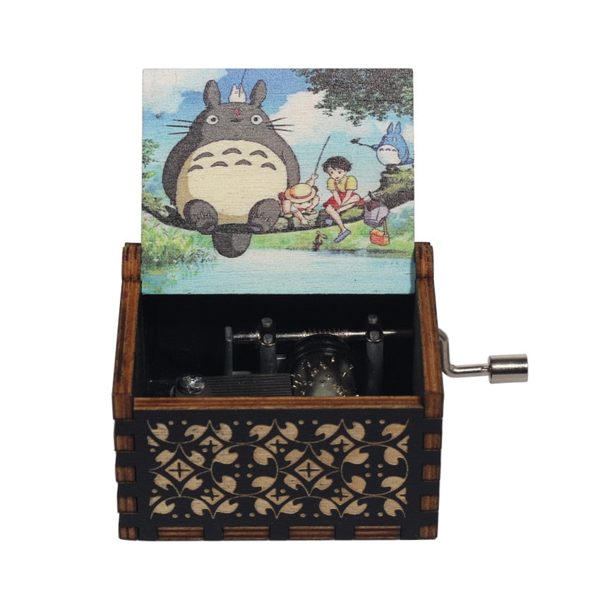 New Wooden Hand Crank Music Box Merry Christmas Music Theme
