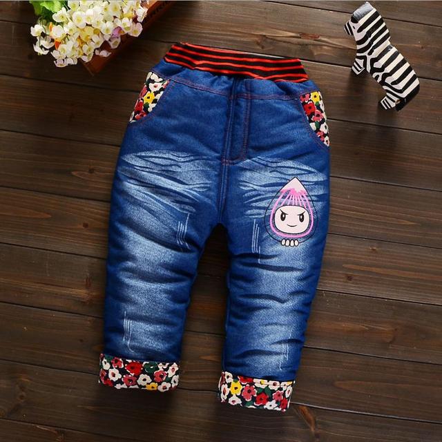 New Baby Boys Clothing Warm Cashmere Jeans Pants
