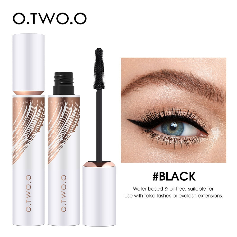 Black Mascara Lengthens Eyelashes Waterproof Long-lasting 4D Silk Fiber