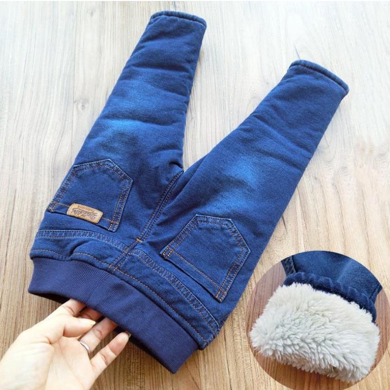 New Baby Boys Clothing Warm Cashmere Jeans Pants