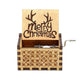 New Wooden Hand Crank Music Box Merry Christmas Music Theme