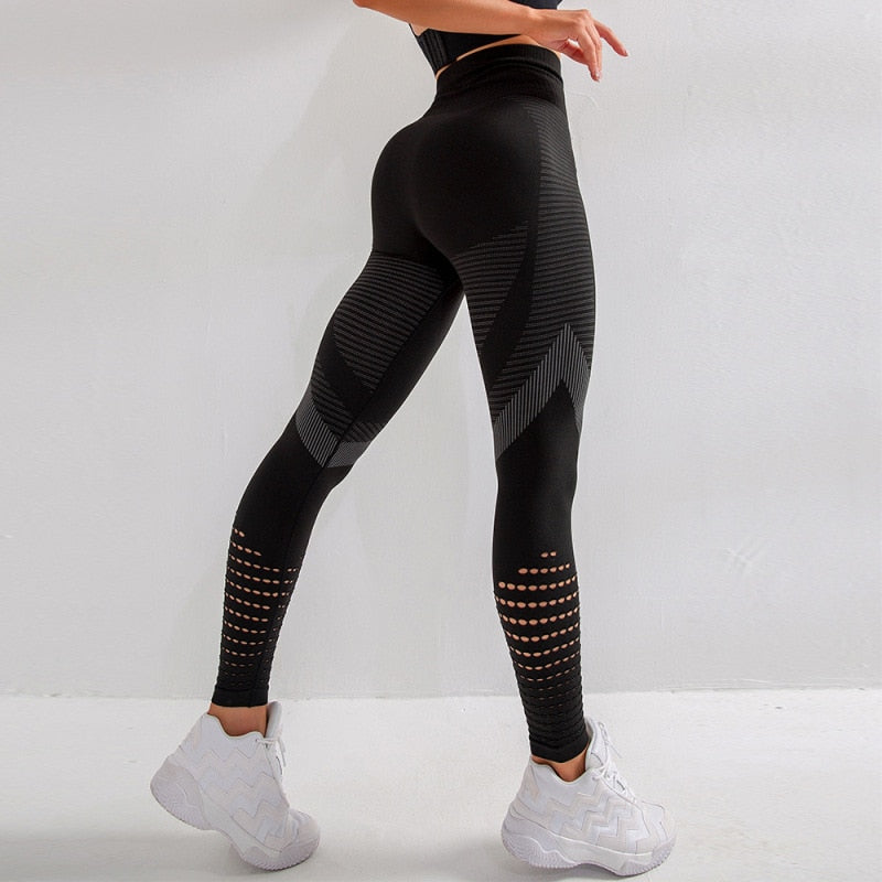 High Waist Fitness Leggings Women Sexy Seamless  Printed Workout