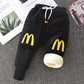 New Baby Boys Clothing Warm Cashmere Jeans Pants