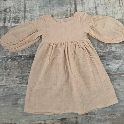 Autumn Spring Clothes Organic Cotton Long Sleeve Girls Dress