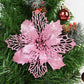 5pcs 9-16cm Glitter Christmas Flower For Xmas Tree Decorations