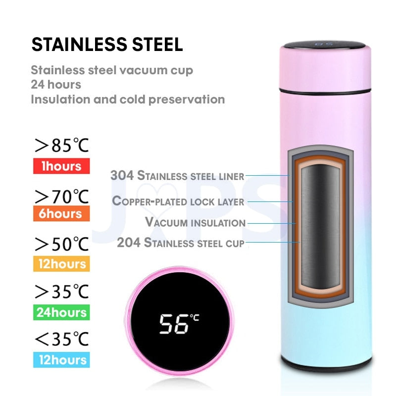 Intelligent Stainless Steel Thermos Temperature Display Smart