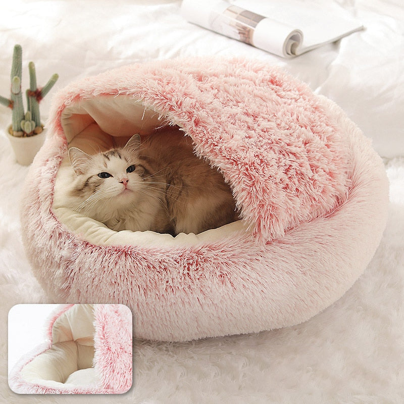New Style Pet Dog Cat Bed Round Plush Warm Bed House