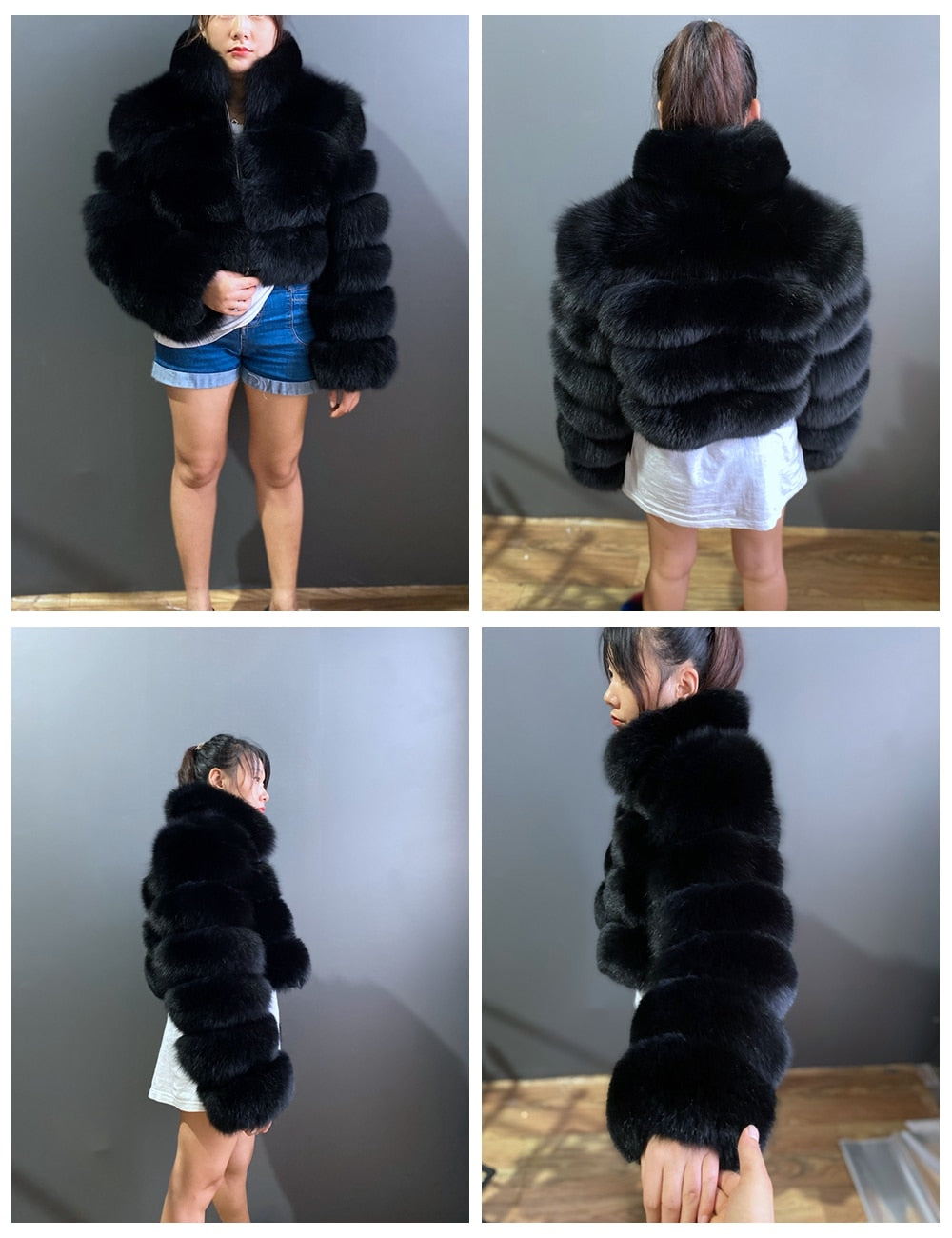 Fashion winter jackets women Warm Coats Natural Faux Fur Coat