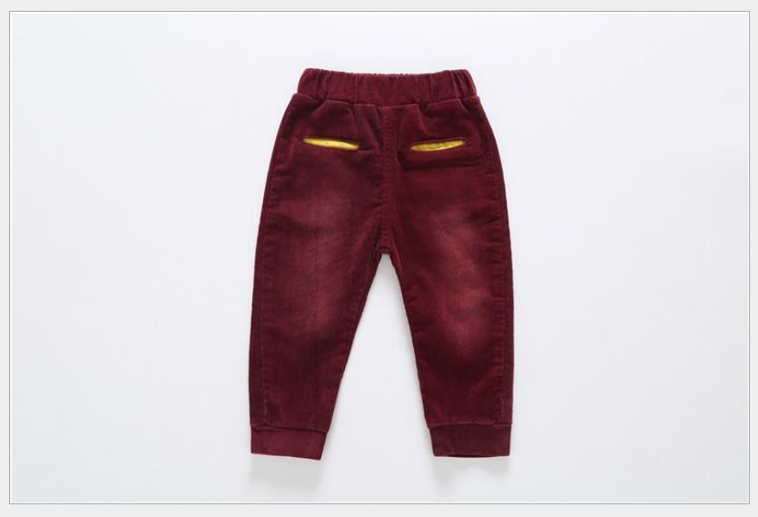 New Baby Boys Clothing Warm Cashmere Jeans Pants