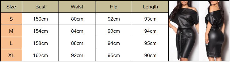 Women off Shoulder Leather Black Wet Look Dress