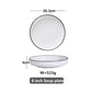 White With Black Edge Dinner Plate Ceramic Kitchen Dishes