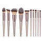 4/10pcs Champagne makeup brushes set for cosmetic foundation