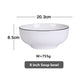White With Black Edge Dinner Plate Ceramic Kitchen Dishes