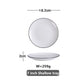 White With Black Edge Dinner Plate Ceramic Kitchen Dishes