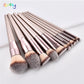 4/10pcs Champagne makeup brushes set for cosmetic foundation
