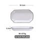 White With Black Edge Dinner Plate Ceramic Kitchen Dishes