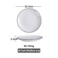 White With Black Edge Dinner Plate Ceramic Kitchen Dishes