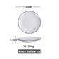 White With Black Edge Dinner Plate Ceramic Kitchen Dishes