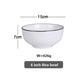 White With Black Edge Dinner Plate Ceramic Kitchen Dishes