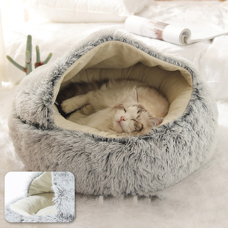 New Style Pet Dog Cat Bed Round Plush Warm Bed House