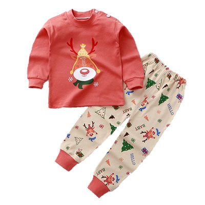 0-2year Baby Girls Boys Clothes Set Winter Christmas Mickey Mouse Set