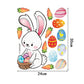 Happy Easter Window Stickers Rabbit Easter Eggs Decorations