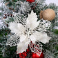 5pcs 9-16cm Glitter Christmas Flower For Xmas Tree Decorations