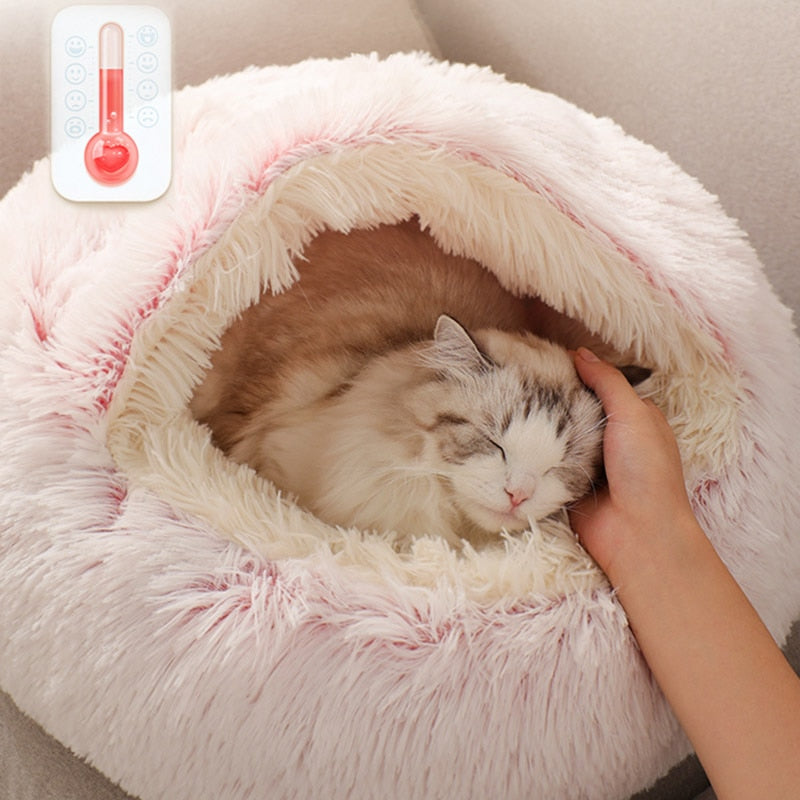 New Style Pet Dog Cat Bed Round Plush Warm Bed House