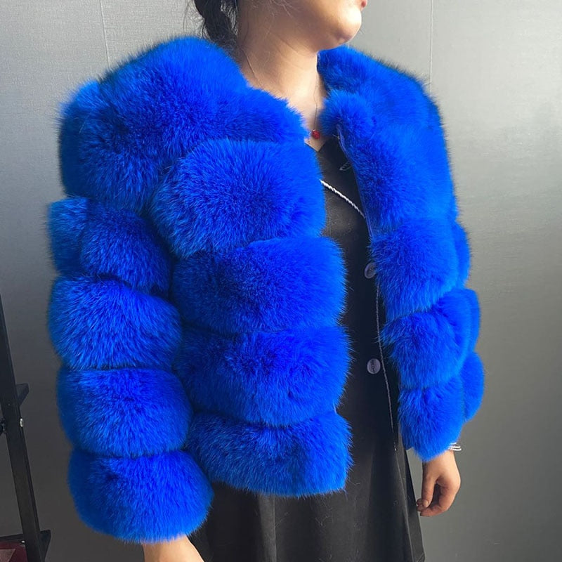 Fashion winter jackets women Warm Coats Natural Faux Fur Coat