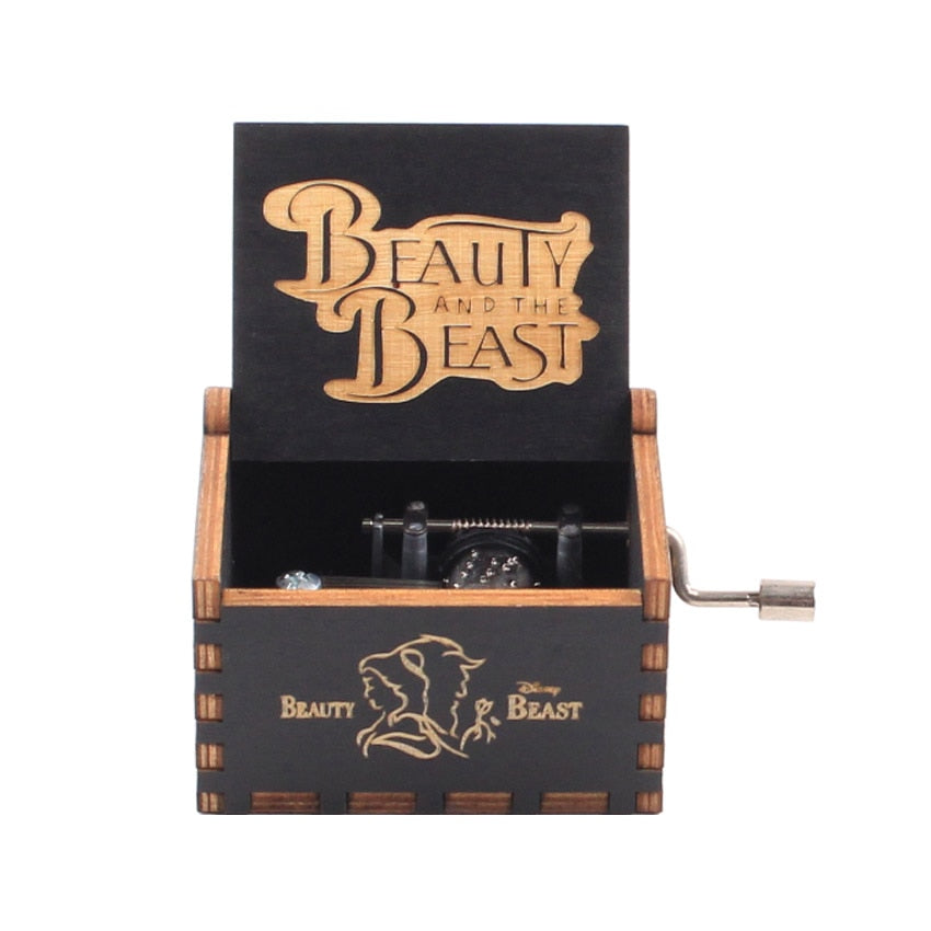 New Wooden Hand Crank Music Box Merry Christmas Music Theme
