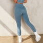 Women Seamless Sports Bra Long Sleeve Crop Top Set