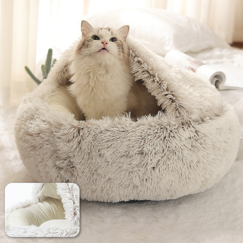 New Style Pet Dog Cat Bed Round Plush Warm Bed House