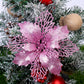 5pcs 9-16cm Glitter Christmas Flower For Xmas Tree Decorations