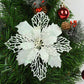 5pcs 9-16cm Glitter Christmas Flower For Xmas Tree Decorations