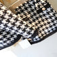 Girls Sets Children Clothing Autumn Winter Plaid Knit Cardigan Sweater