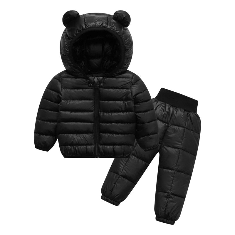 2020 Autumn Winter Suit for Girls Boys Hooded Coat Set