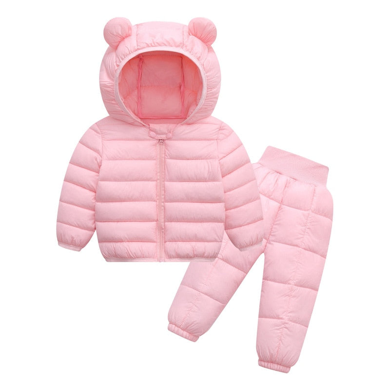 2020 Autumn Winter Suit for Girls Boys Hooded Coat Set