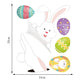 Happy Easter Window Stickers Rabbit Easter Eggs Decorations