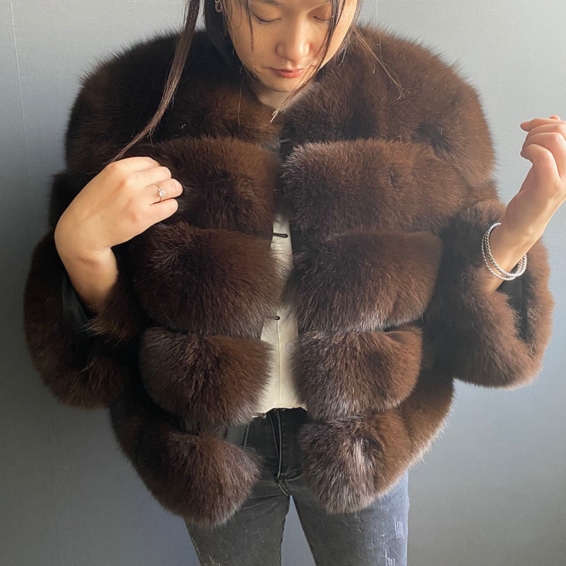 Fashion winter jackets women Warm Coats Natural Faux Fur Coat